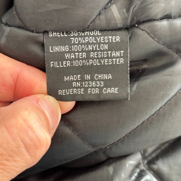 JOE WHISTLER Wool Blend Quilted Bomber Jacket  Military Utility Field  MEN'S M - Picture 9 of 12